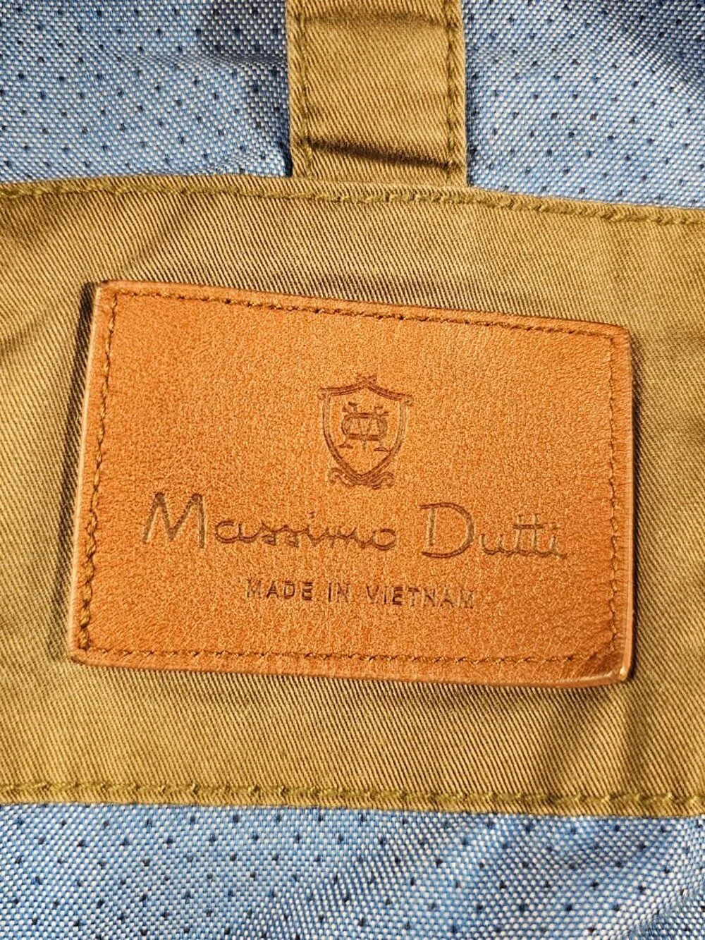 Massimo Dutti Khaki Utility Field Jacket Full Zip 4 Pocket Men's Medium M